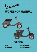 Vespa 50R, 50S, 125 ET3 & Primavera Motor Scooter Workshop Service Repair Manual Download PDF